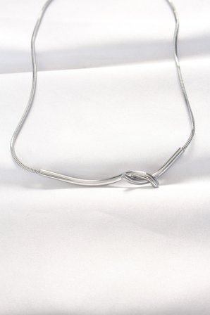 316L Çelik Silver Renk Kolye 5886