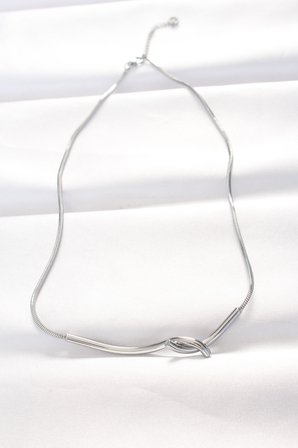 316L Çelik Silver Renk Kolye 5886