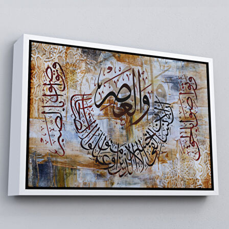 Altın Çerçeveli Birbirlerine Hakkı Tavsiye Edenler,Onlar Ziyanda Değillerdir Asr Suresi Tablo