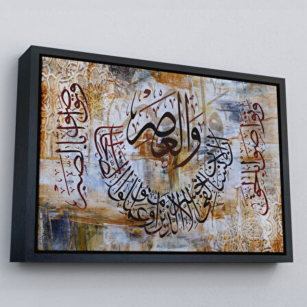 Siyah Çerçeveli Birbirlerine Hakkı Tavsiye Edenler,Onlar Ziyanda Değillerdir Asr Suresi Tablo