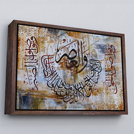 Siyah Çerçeveli Birbirlerine Hakkı Tavsiye Edenler,Onlar Ziyanda Değillerdir Asr Suresi Tablo