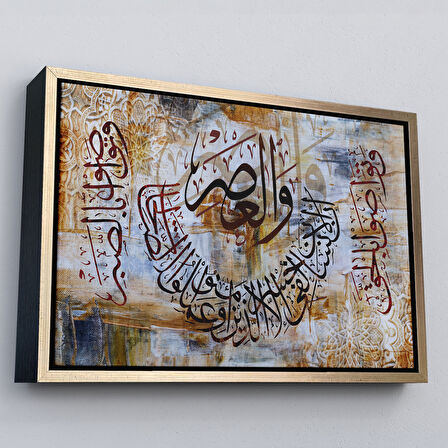 Siyah Çerçeveli Birbirlerine Hakkı Tavsiye Edenler,Onlar Ziyanda Değillerdir Asr Suresi Tablo