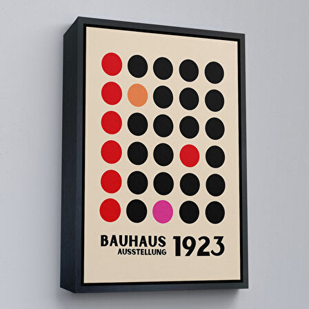 Altın Çerçeveli Renkli Soyut Çiçekler Tablosu