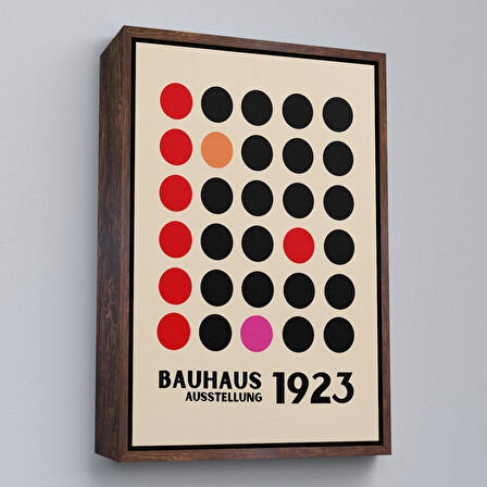 Altın Çerçeveli Renkli Soyut Çiçekler Tablosu