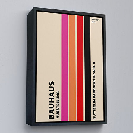 Altın Çerçeveli Renkli Soyut Çiçekler Tablosu