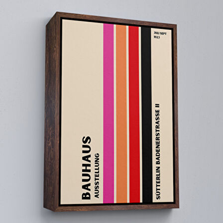 Siyah Çerçeveli Renkli Soyut Çiçekler Tablosu