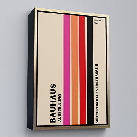 Siyah Çerçeveli Renkli Soyut Çiçekler Tablosu