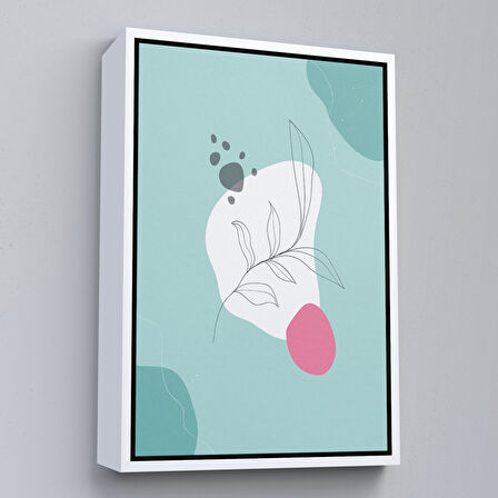 Siyah Çerçeveli Renkli Soyut Geometrik Şekiller Tablosu