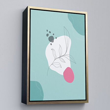 Siyah Çerçeveli Renkli Soyut Geometrik Şekiller Tablosu