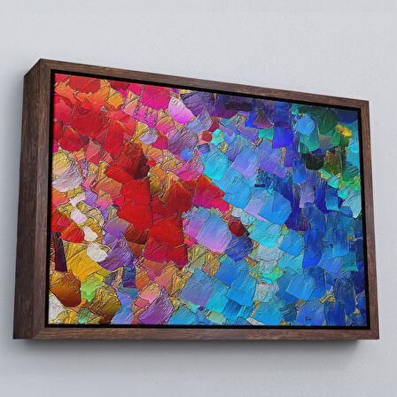 Kahverengi Çerçeveli Kalp Isırığı Dekoratif Kanvas Duvar Tablosu