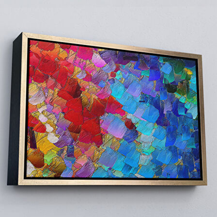 Kahverengi Çerçeveli Kalp Isırığı Dekoratif Kanvas Duvar Tablosu