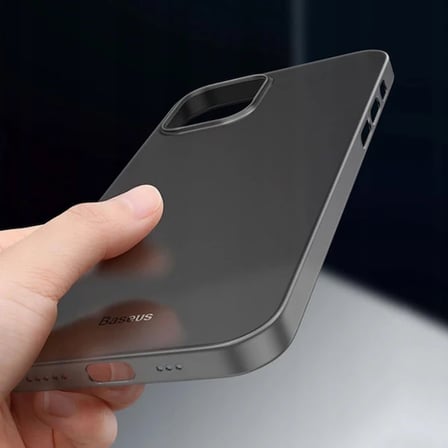 Telefon Kılıfı Wing iPhone 12 Uyumlu 6.1 Kılıf Ultra İnce Lux Mat Şeffaf Kılıf Füme