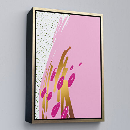 Siyah Çerçeveli Renkli Soyut Geometrik Şekiller Tablosu