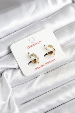 14K Gold Renk Kaplama CM Kadın Küpe 5886