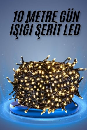 Led Şeritler Işık Ağaç Süsleme Ampüllü Dekoratif Aydınlatma 10 Metre Gün Işığı