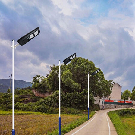 Güneş Enerjili 200W LED Projektör - Sensörlü, IP65 Su Geçirmez Beyaz Işık + Uzaktan Kumandalı