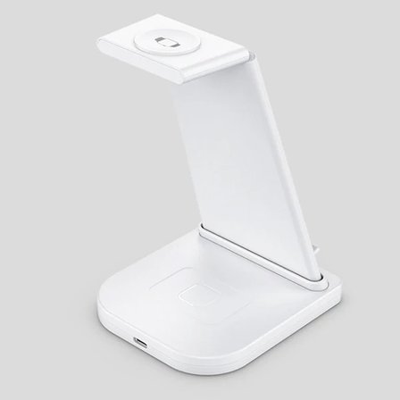 ALLY 15W 3in1 Şarj Standı Wireless Kablosuz Şarj iPhone+iWatch+AirPods YM-UD21-(5775)