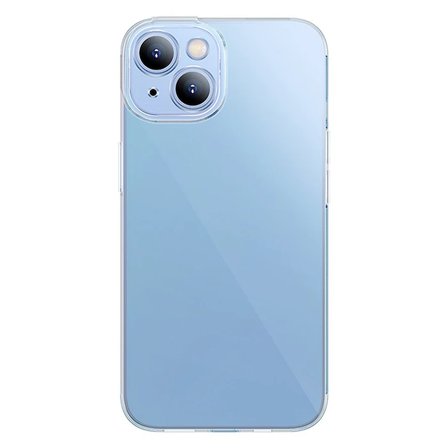 Baseus Simple Case iPhone 14 Plus 6.7 Kamera Korumalı İnce Silikon Şeffaf Kılıf-(5775)
