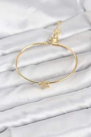 Yıldız Model Gold Renk Kadın Bileklik 5886
