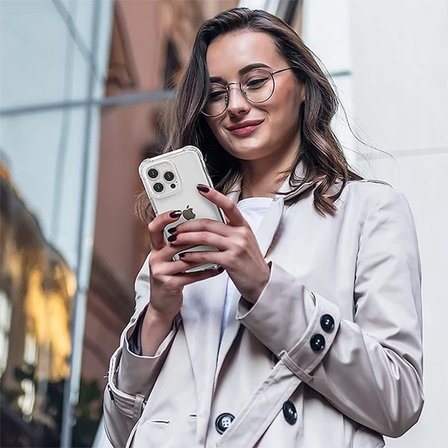 iPhone 13 Pro Max 6.7inç Shockproof Darbe Emici Silikon Kılıf-(5775)