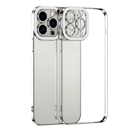 ALLY Fashion Series iPhone 12 Pro Max Kılıf Renkli Kenar Lazer Çerçeveli Silikon Kılıf-(5775)