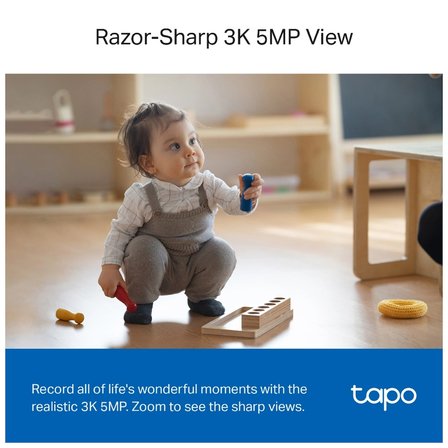 TP-LINK Tapo TC74 (C230) 3K 50Mpix İç Mekan WiFi 12Mt. Gece Görüşü 360 Dönüş İki Yönlü Ses Güvenlik Yapay Zeka Destekli Kamera(1923)