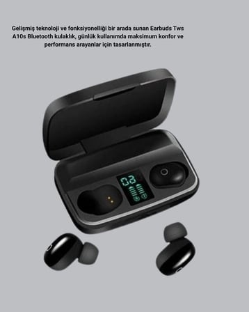 TWS Bluetooth Kulaklık 1800mAh Şarj Kutulu Dijital Ekranlı