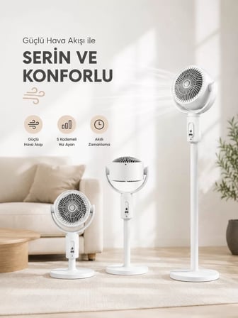 Sessiz Çalışma Özelliğiyle Rahat Kullanım Sunan Dikey Vantilatör
