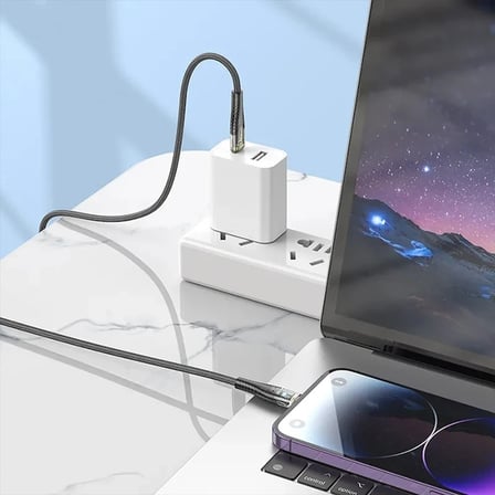 HOCO U121 Gold standard Transparent Discovery Edition 60W Type-C to iPhone Lightning Hızlı Şarj ve D-(5775)
