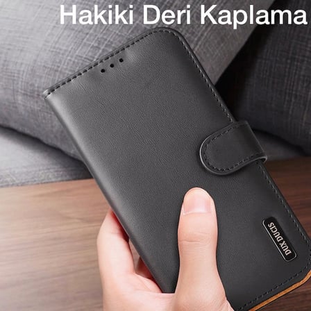 Dux Ducis iPhone 13 Pro Max Kılıf Mıknatıslı Cüzdanlı Deri Kılıf Hivo Series-(5775)