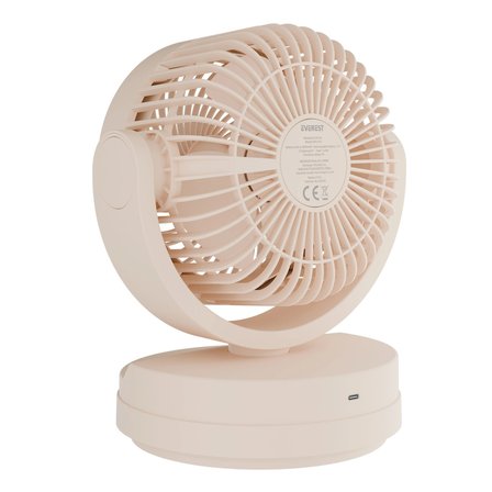 EVEREST EFN-509 KREM 3 Kademeli Hız 175cm 3 Kanat Pervane ve Çerçeve Masaüstü USB Vantilatör(1923)