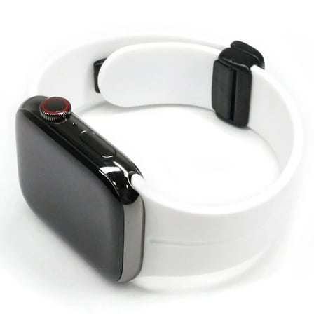 Ally Apple Watch 7-8 41mm 6-5-4 40mm Manyetik Uçlu Silikon Kayış Kordon 3-2-1 38mm-(5775)