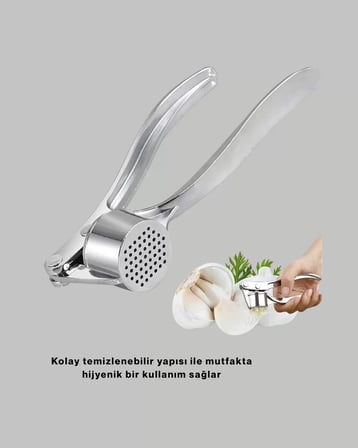 Mutfak Sarımsak Ezici Kaymaz Saplı Güçlü Mekanizma
