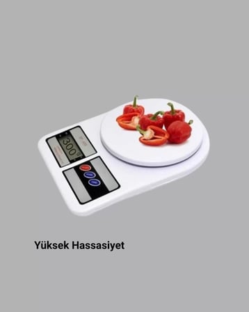 Hassas Dijital Mutfak Tartısı – 1g Doğruluk LCD Ekran Otomatik Kapanma