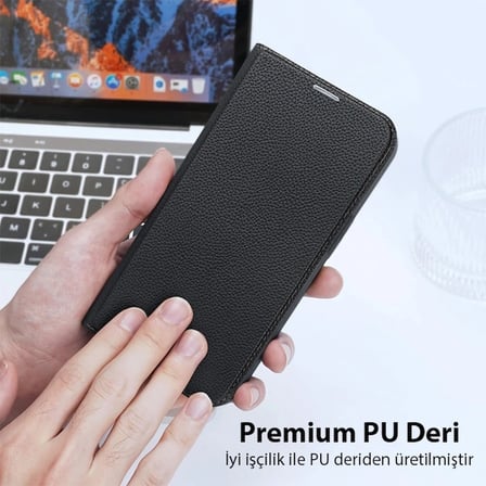 Dux Ducis iPhone 14 Plus 6.7 Kılıf Skin X PU Deri Manyetik Kapaklı Kılıf Magnetic Folio Case-(5775)