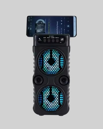Kablosuz LED Işıklı Bluetooth Hoparlör – FM Radyolu Mikrofon Girişli