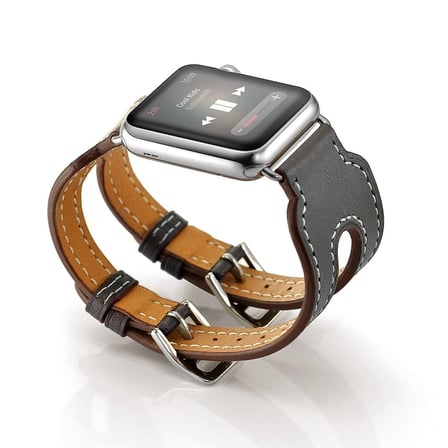 Ally Apple Watch 7-8 41mm 6-5-4 40mm Çift Kayış Kordon Kayış 3-2-1 38mm-(5775)