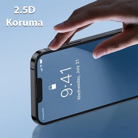 ALLY iPhone 13 Pro Max Tempered Kırılmaz Cam Ekran Koruyucu-(5775)