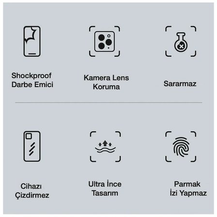iPhone 12 Pro 6.1inç Gold Çerçeve Kamera Korumalı Bumper Kılıf-(5775)