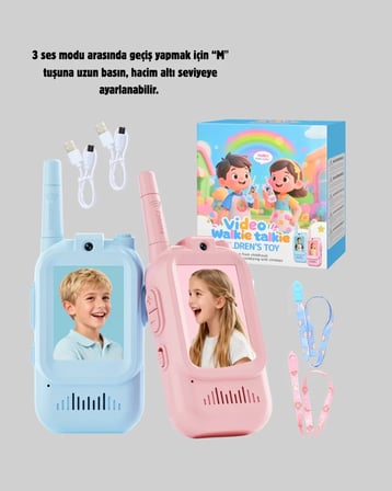 Uzun Menzilli Video Walkie Talkie Eğitici ve Eğlenceli Oyuncak