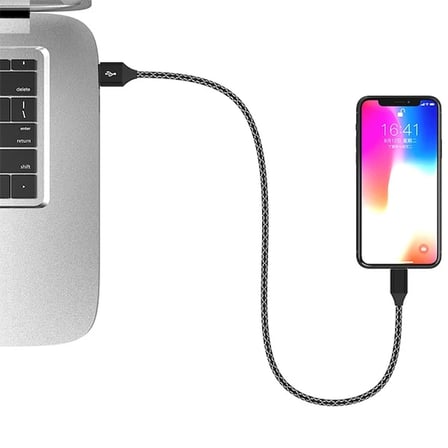 İPhone 14-13-12 11 3.0A Hızlı Halat Usb Şarj Kablosu 1MM-(5775)