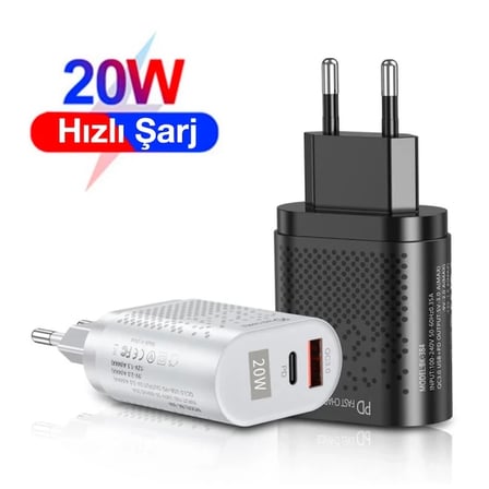 USLİON 20W USB QC3.0 Şarj PD3.0 Hızlı Şarj Aleti Şarj Başlık-(5775)