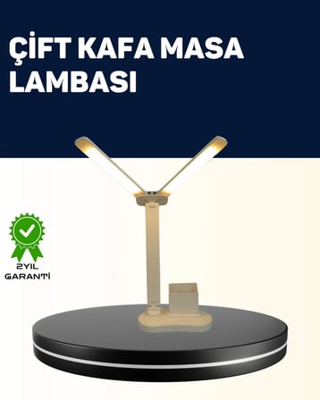 Ayarlanabilir Kısılabilir LED Masa Lambası | Entegre Kalemlik ve Telefon Tutucu Özellikli