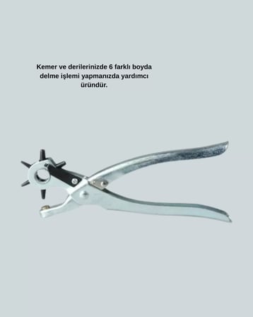 Deri Delme Pensesi 6 Uçlu Ayarlanabilir Kemer Delme Aleti Profesyonel Kullanım