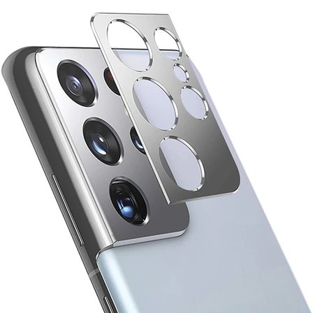 SM Galaxy S21 Ultra 3D Metal Kamera Koruyucu Metal Lens-(5775)