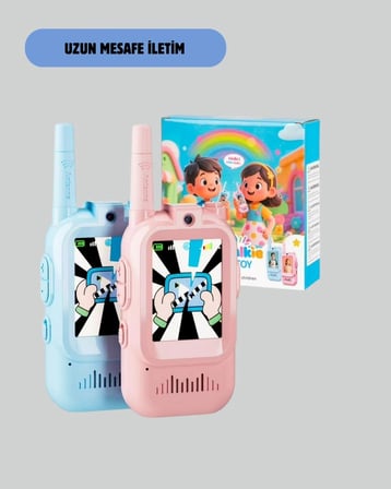 Ekranlı Walkie Talkie Oyuncağı Ses ve Görüntü Destekli