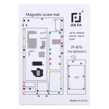 JIAFA JF-870 iPhone 11 6.1 İnc Mıknatıslı Çalışma Hasırı Vida Gostergeli-(5775)