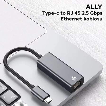 ALLY Type-c to RJ 45 2.5 Gbps Ethernet kablosu-(5775)