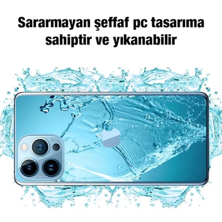 Ally iPhone 13 Pro Max Kılıf Kamera Korumalı Ultra İnce Şeffaf Silikon Kılıf-(5775)