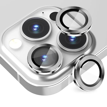ALLY iPhone 14 Pro-14 Pro Max 3D Metal Çerçeveli Kamera Lens Koruyucu-(5775)